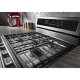 KITCHENAID  30-Inch 5-Burner Gas Convection Range - Stainless Steel (KFGG500ESS)
