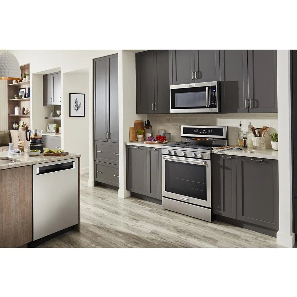 KITCHENAID  30-Inch 5-Burner Gas Convection Range - Stainless Steel (KFGG500ESS)