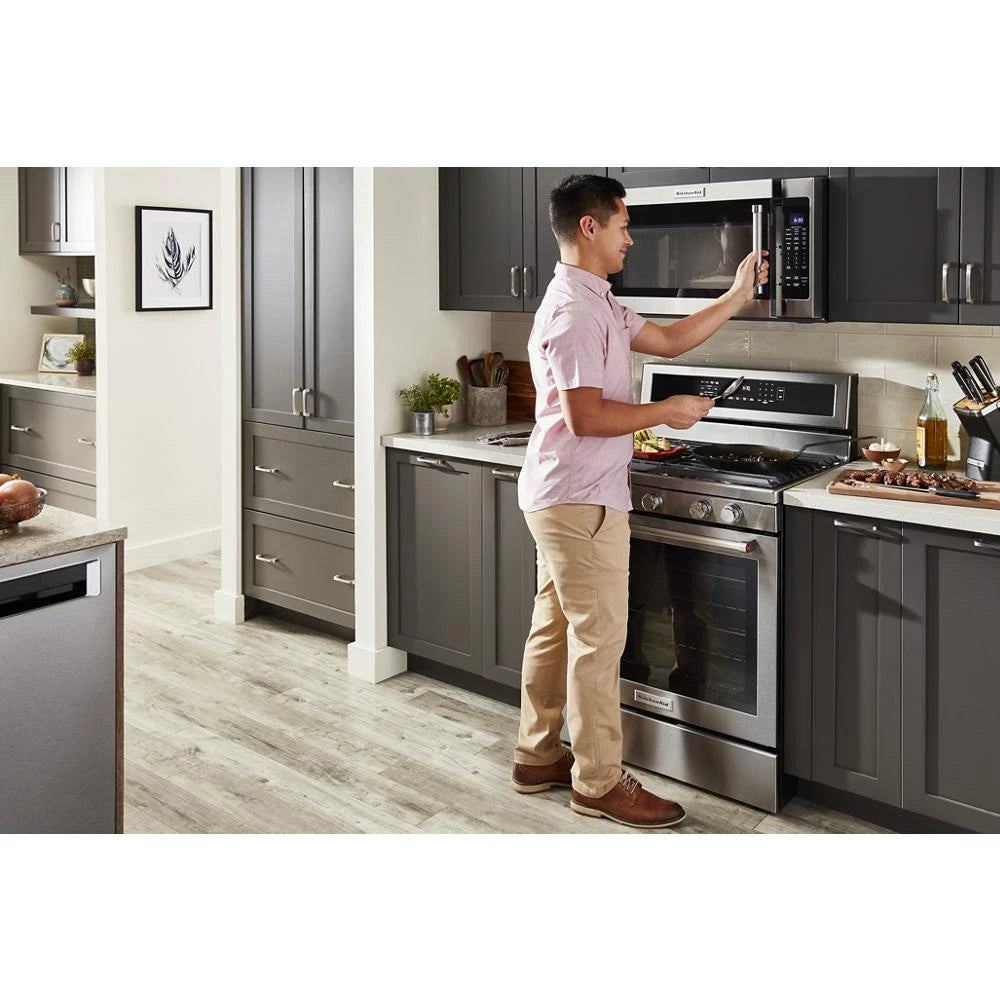 KITCHENAID  30-Inch 5-Burner Gas Convection Range - Stainless Steel (KFGG500ESS)