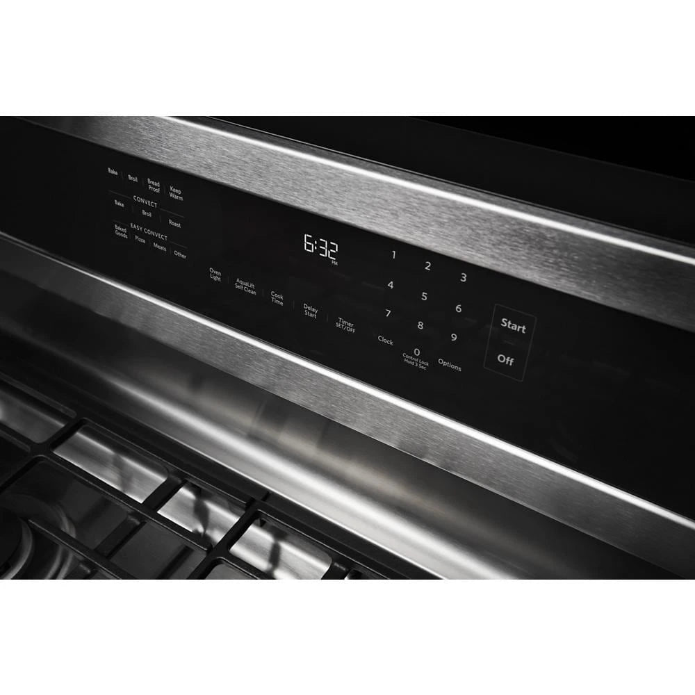 KITCHENAID  30-Inch 5-Burner Gas Convection Range - Stainless Steel (KFGG500ESS)
