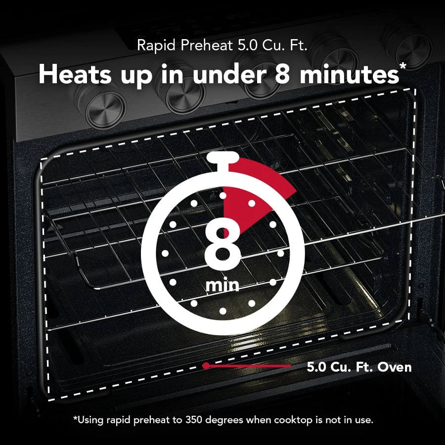 KITCHENAID  5.0 Cu. Ft. Smart Freestanding Gas Range With Convection Cooking Modes - PrintShield™ Stainless Finish (KFGS530SPS)
