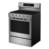 KITCHENAID  5.0 Cu. Ft. Smart Freestanding Gas Range With Convection Cooking Modes - PrintShield™ Stainless Finish (KFGS530SPS)