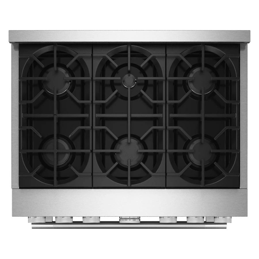 KITCHENAID  36-Inch 6 Burner Commercial-Style Gas Range with No Preheat Air Fry Mode - Stainless Steel (KFGS936SSS)