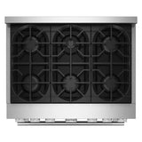 KITCHENAID  36-Inch 6 Burner Commercial-Style Gas Range with No Preheat Air Fry Mode - Stainless Steel (KFGS936SSS)