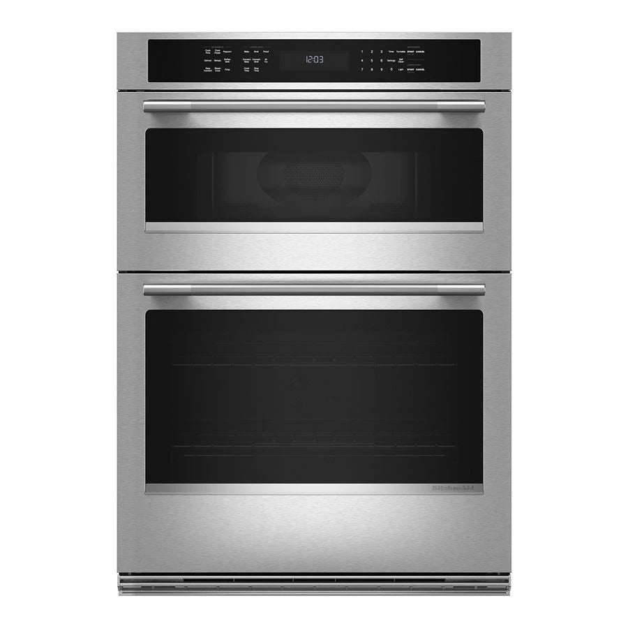 KITCHENAID  30-inch Electric Combo Wall Oven with No Preheat Air Fry Mode - PrintShield™ Finish - PrintShield Stainless (KOEC530SPS)