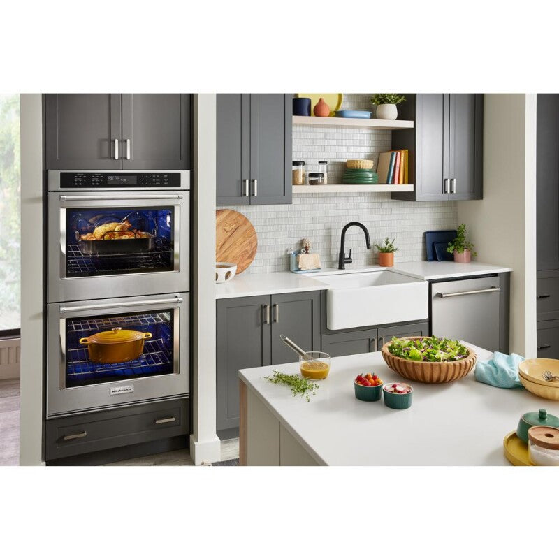 KitchenAid 30" Double Wall Oven with Air Fry Mode - Stainless Steel (KOED530PSS)