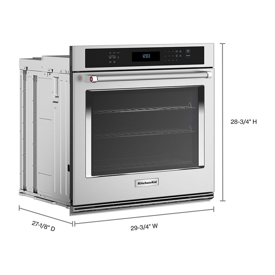 KITCHENAID  30" Single Wall Ovens with Air Fry Mode - Stainless Steel (KOES530PSS)