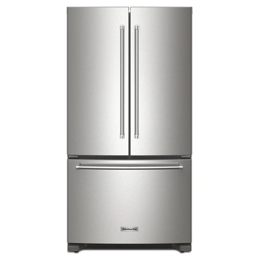 KITCHENAID  20 Cu. Ft. 36-inch Width Counter-depth French Door Refrigerator With Interior Dispense - Stainless Steel (KRFC136RPS)