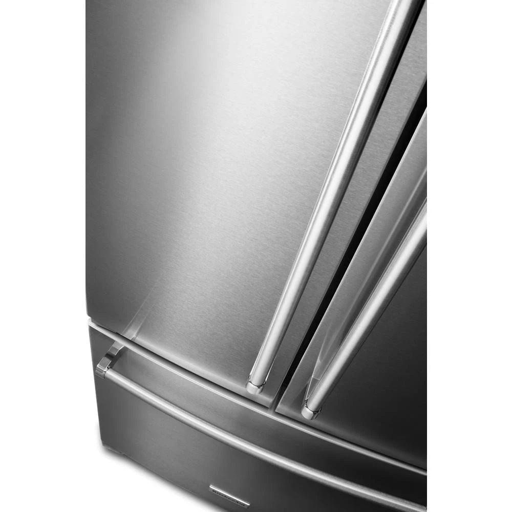KitchenAid  20 cu. ft. 36-Inch Width Counter-Depth French Door Refrigerator with Interior Dispense - Stainless Steel (KRFC300ESS)