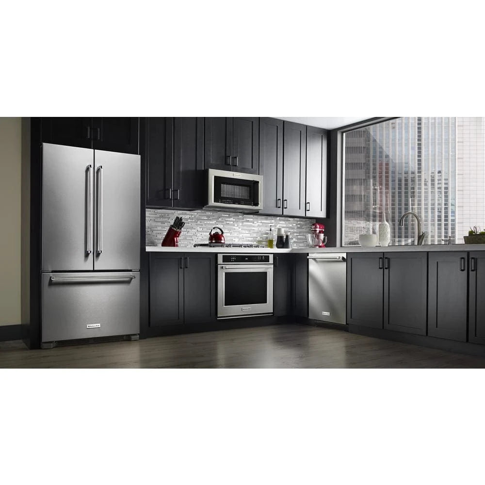KitchenAid  20 cu. ft. 36-Inch Width Counter-Depth French Door Refrigerator with Interior Dispense - Stainless Steel (KRFC300ESS)