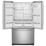 KitchenAid 20 cu. ft. 36" Counter-Depth French Door Refrigerator - Stainless Steel (KRFC300ESS)