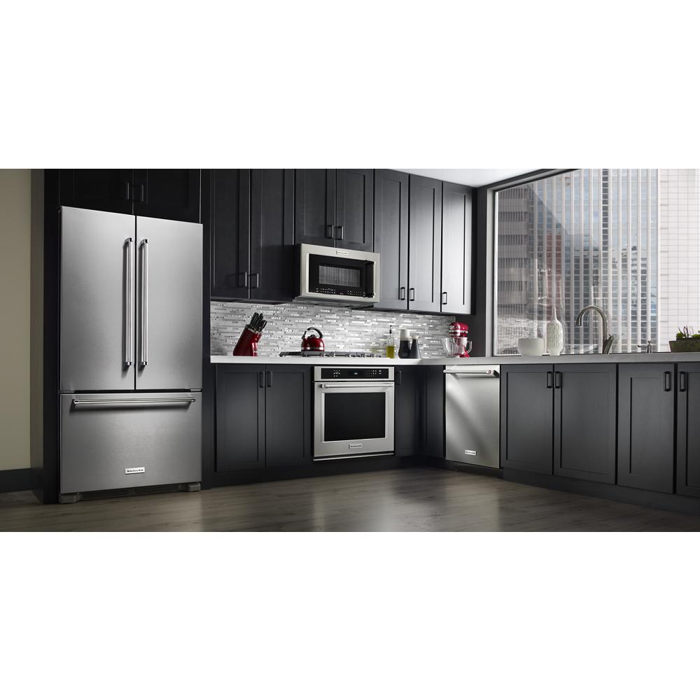 KitchenAid 20 cu. ft. 36" Counter-Depth French Door Refrigerator - Stainless Steel (KRFC300ESS)