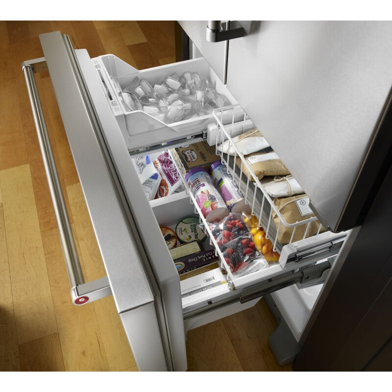 KitchenAid 22 cu. ft. 36-Inch Width Counter Depth French Door Refrigerator with Interior Dispense - Stainless Steel (KRFC302ESS)