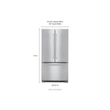KitchenAid 22 cu. ft. 36-Inch Width Counter Depth French Door Refrigerator with Interior Dispense - Stainless Steel (KRFC302ESS)
