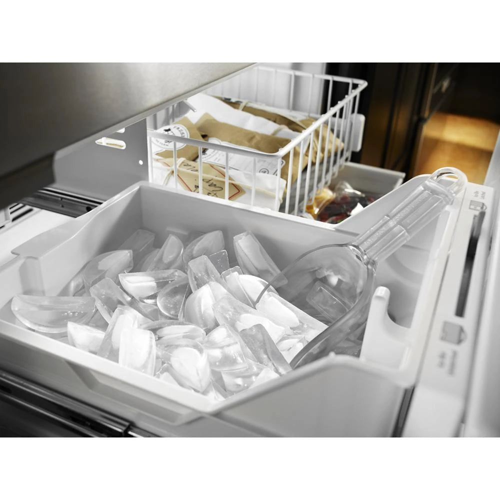 KitchenAid  22 cu. ft. 36-Inch Width Counter Depth French Door Refrigerator with Interior Dispense - Stainless Steel (KRFC302ESS)