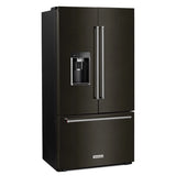 KITCHENAID  23.8 Cu. Ft. 36" Counter-depth French Door Platinum Interior Refrigerator With Printshield™ Finish - Black Stainless Steel with PrintShield™ Finish (KRFC704FBS)