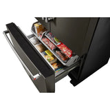 KITCHENAID  23.8 Cu. Ft. 36" Counter-depth French Door Platinum Interior Refrigerator With Printshield™ Finish - Black Stainless Steel with PrintShield™ Finish (KRFC704FBS)