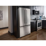 KitchenAid 25 Cu. Ft. 36-Width Standard Depth French Door Refrigerator with Interior Dispense - Stainless Steel (KRFF305ESS)