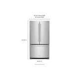 KitchenAid 25 Cu. Ft. 36-Width Standard Depth French Door Refrigerator with Interior Dispense - Stainless Steel (KRFF305ESS)
