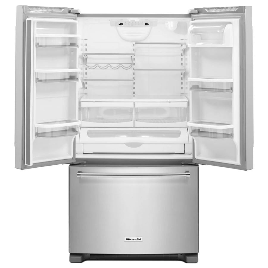 KITCHENAID  25 Cu. Ft. 36-width Standard Depth French Door Refrigerator With Interior Dispense - Stainless Steel (KRFF305ESS)