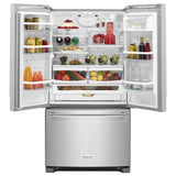 KITCHENAID  25 Cu. Ft. 36-width Standard Depth French Door Refrigerator With Interior Dispense - Stainless Steel (KRFF305ESS)