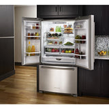 KITCHENAID  25 Cu. Ft. 36-width Standard Depth French Door Refrigerator With Interior Dispense - Stainless Steel (KRFF305ESS)