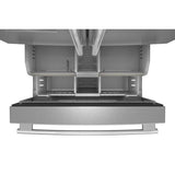 KITCHENAID  30 Cu. Ft. 36-Inch French Door Refrigerator with Exterior Water and Ice Dispenser and Wood-Look Sliding Tray in PrintShield® Finish - PrintShield Stainless (KRFF436SPS)