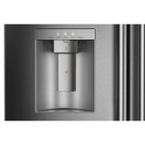 KITCHENAID  30 Cu. Ft. 36-Inch French Door Refrigerator with Exterior Water and Ice Dispenser and Wood-Look Sliding Tray in PrintShield® Finish - PrintShield Stainless (KRFF436SPS)