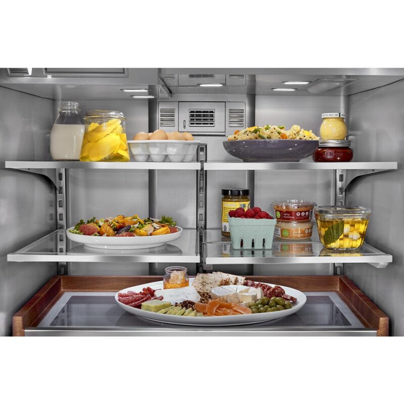 KitchenAid 26.8 Cu. Ft. Standard-Depth French Door Refrigerator with Exterior Ice and Water Dispenser - Black Stainless (KRFF577KBS)