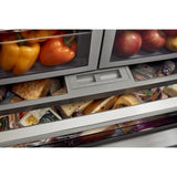 KitchenAid 26.8 Cu. Ft. Standard-Depth French Door Refrigerator with Exterior Ice and Water Dispenser - Black Stainless (KRFF577KBS)