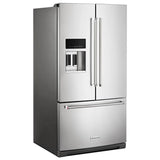 KITCHENAID  26.8 Cu. Ft. Standard-Depth French Door Refrigerator with Exterior Ice and Water Dispenser - Stainless Steel with PrintShield™ Finish (KRFF577KPS)