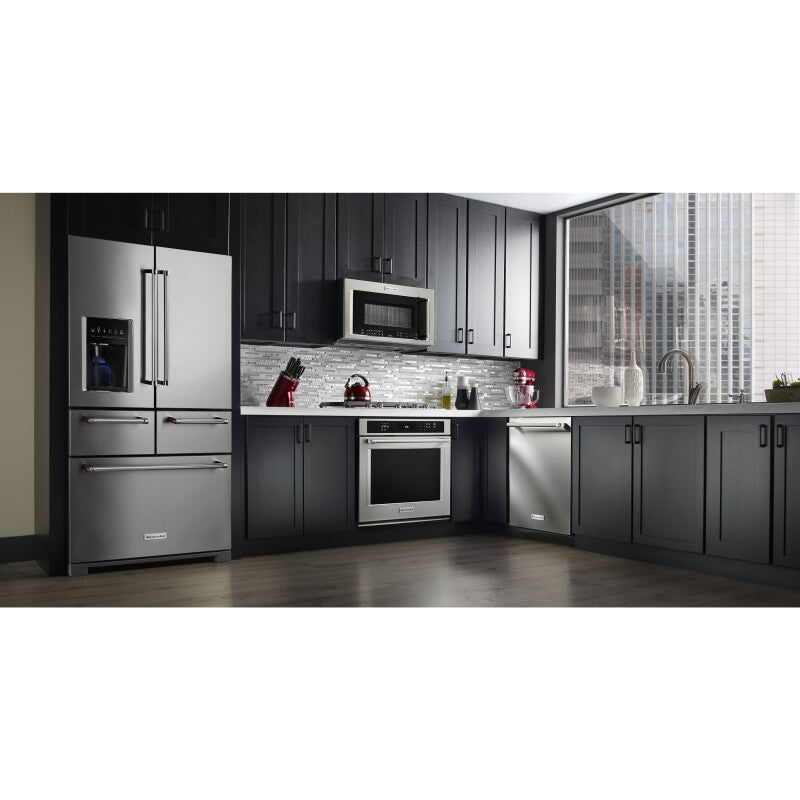 KitchenAid 25.8 Cu. Ft. 36" Multi-Door Freestanding Refrigerator with Platinum Interior Design - Stainless Steel (KRMF706ESS)