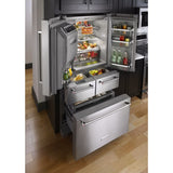 KitchenAid 25.8 Cu. Ft. 36" Multi-Door Freestanding Refrigerator with Platinum Interior Design - Stainless Steel (KRMF706ESS)