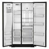 KITCHENAID 19.9 cu ft. Counter-Depth Side-by-Side Refrigerator with Exterior Ice and Water and PrintShield finish - Black Stainless Steel with PrintShield™ Finish (KRSC700HBS)