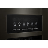 KITCHENAID 19.9 cu ft. Counter-Depth Side-by-Side Refrigerator with Exterior Ice and Water and PrintShield finish - Black Stainless Steel with PrintShield™ Finish (KRSC700HBS)