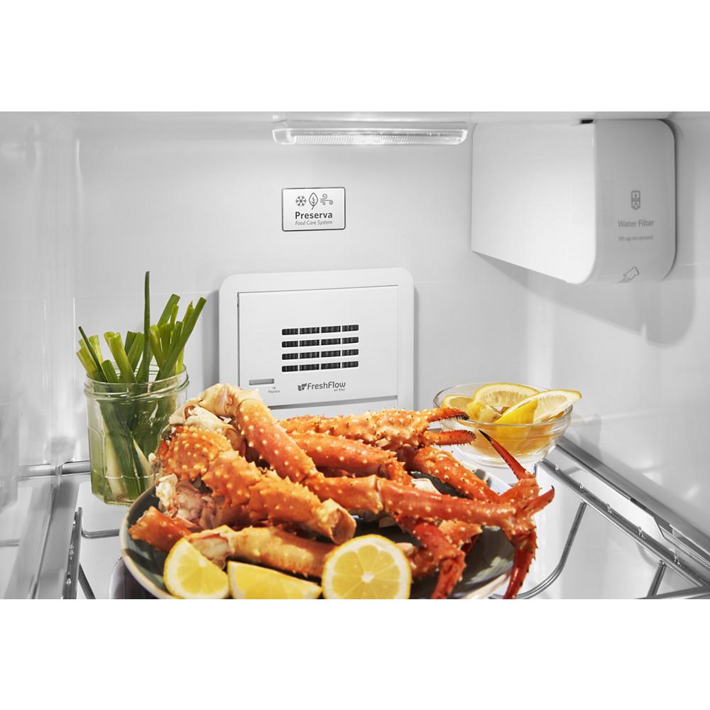 KITCHENAID 22.6 cu ft. Side-by-Side Refrigerator with Exterior Ice and Water and PrintShield™ finish - Stainless Steel with PrintShield™ Finish (KRSC703HPS)