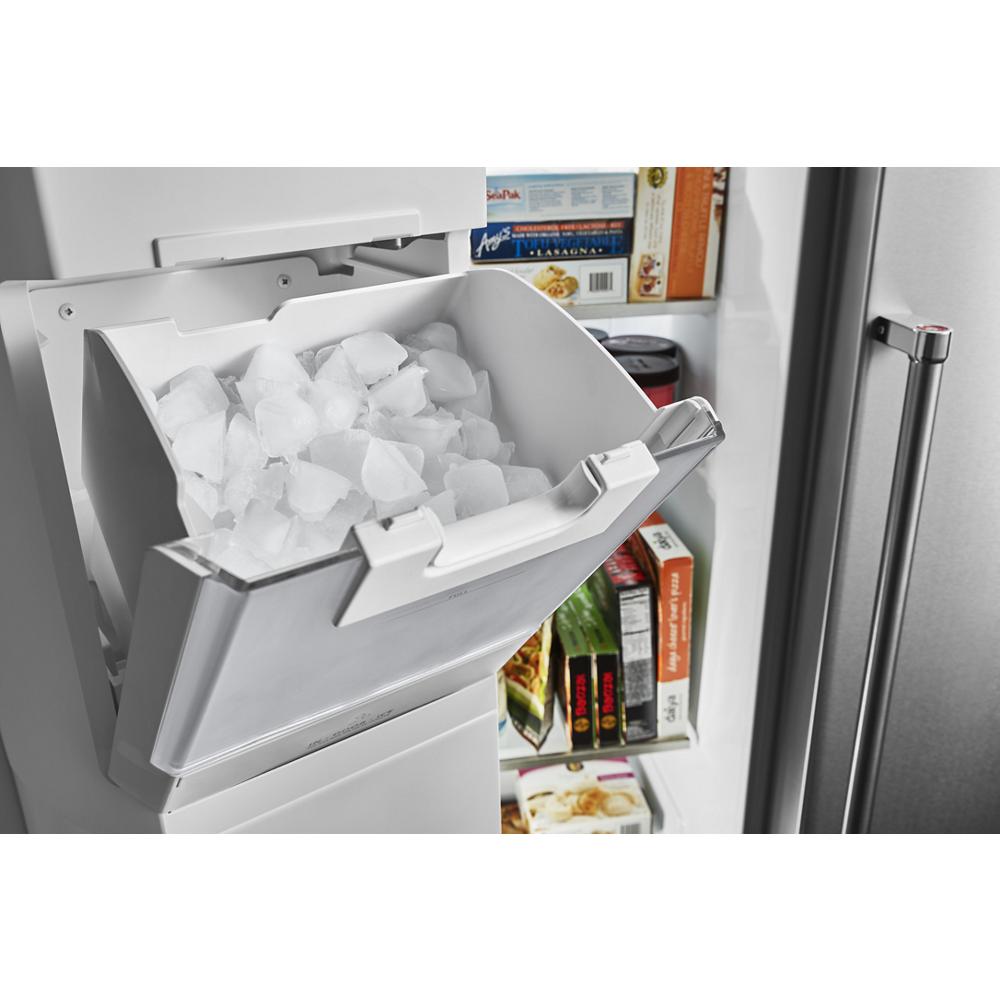 KITCHENAID 22.6 cu ft. Side-by-Side Refrigerator with Exterior Ice and Water and PrintShield™ finish - Stainless Steel with PrintShield™ Finish (KRSC703HPS)