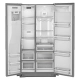 KITCHENAID 22.6 cu ft. Side-by-Side Refrigerator with Exterior Ice and Water and PrintShield™ finish - Stainless Steel with PrintShield™ Finish (KRSC703HPS)