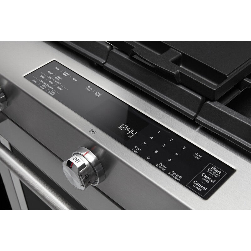 KitchenAid 30" 5-Burner Dual Fuel Convection Slide-In Range with Baking Drawer - Stainless Steel (KSDB900ESS)