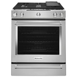 KITCHENAID  30-inch 5-burner Dual Fuel Convection Slide-in Range With Baking Drawer - Stainless Steel (KSDB900ESS)