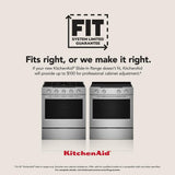 KITCHENAID  30-inch 4-burner Dual Fuel Downdraft Slide-in Range - Stainless Steel (KSDG950ESS)