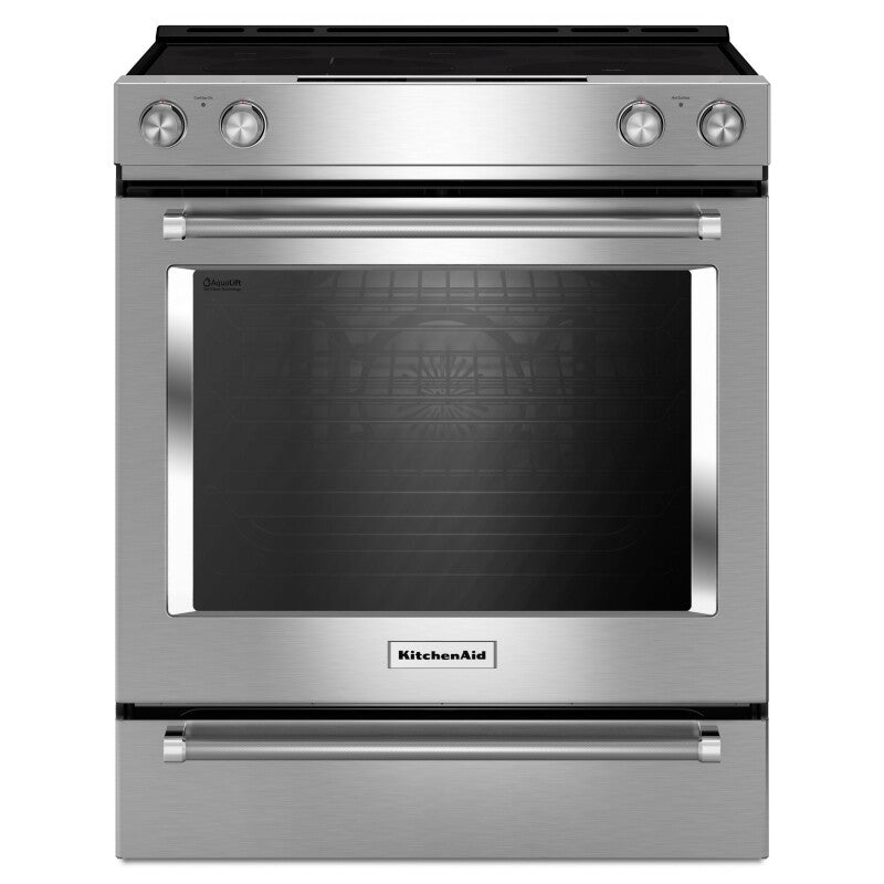 KITCHENAID 30" 5-Element Electric Slide-In Convection Range - Stainless Steel (KSEG700ESS)