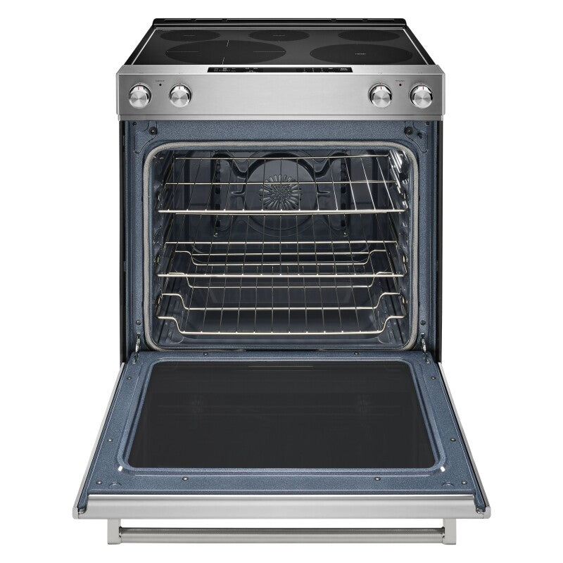 KITCHENAID 30" 5-Element Electric Slide-In Convection Range - Stainless Steel (KSEG700ESS)