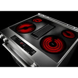 KitchenAid  30-Inch 4-Element Electric Downdraft Slide-In Range - Stainless Steel (KSEG950ESS)