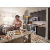 KitchenAid  30-Inch 5 Burner Gas Convection Slide-In Range with Baking Drawer - Stainless Steel (KSGB900ESS)