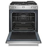 KITCHENAID 30" 5-Burner Gas Slide-In Convection Range - Stainless Steel (KSGG700ESS)