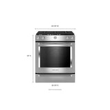 KITCHENAID 30" 5-Burner Gas Slide-In Convection Range - Stainless Steel (KSGG700ESS)