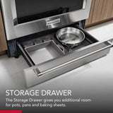 KitchenAid  30-Inch 5-Burner Gas Slide-In Convection Range - Stainless Steel (KSGG700ESS)