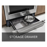 KitchenAid  30-Inch 5-Burner Gas Slide-In Convection Range - Stainless Steel (KSGG700ESS)