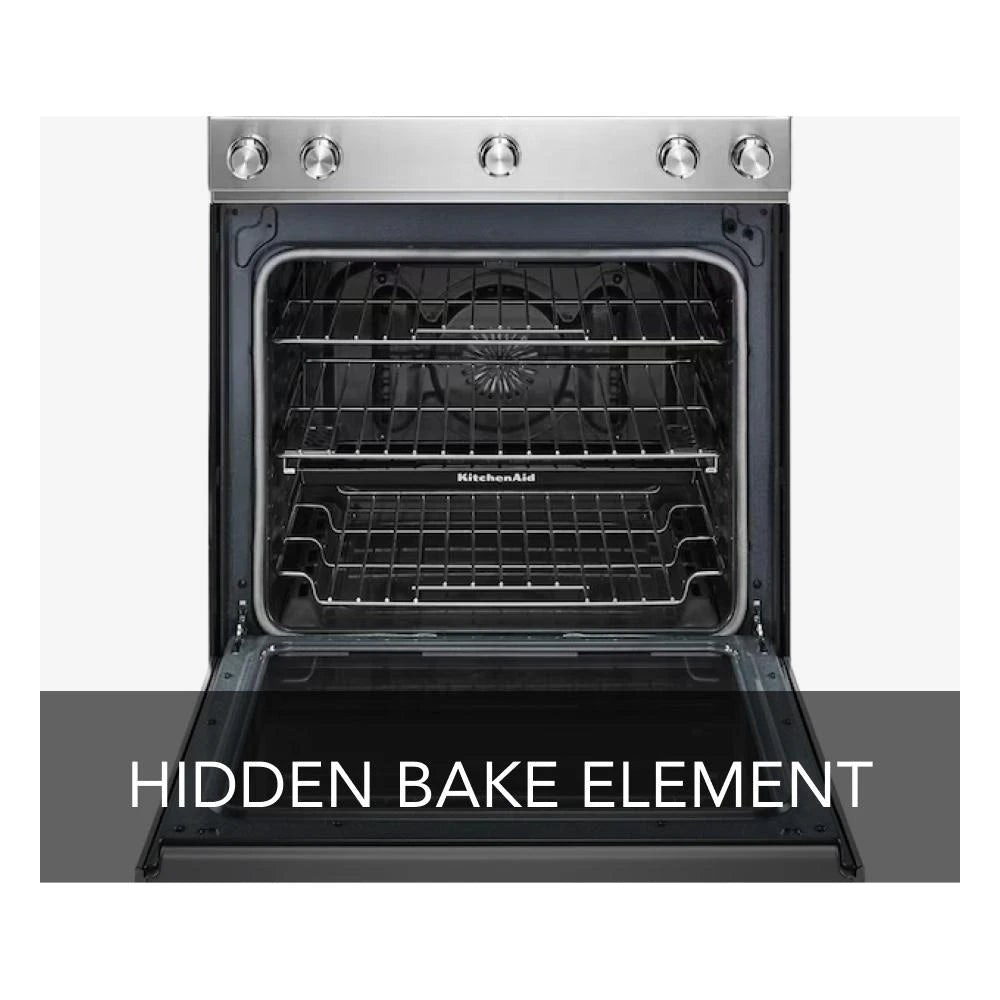 KitchenAid  30-Inch 5-Burner Gas Slide-In Convection Range - Stainless Steel (KSGG700ESS)